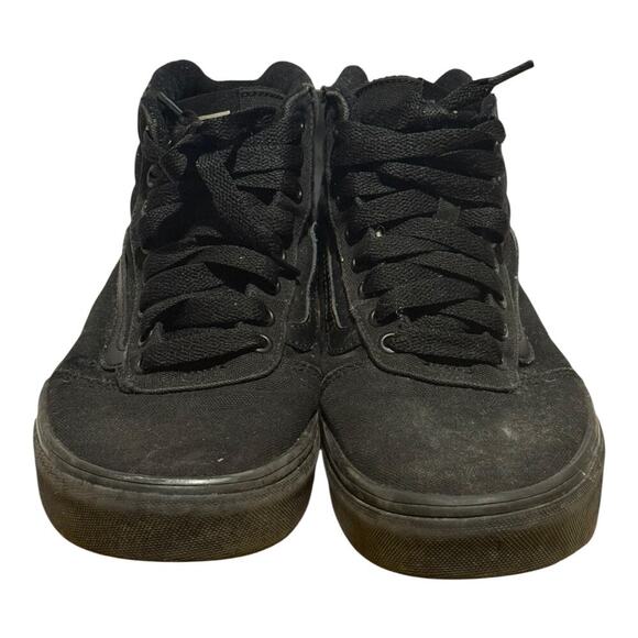 Vans Sk8-Hi Blackout Canvas High Top Sneakers Men's Size 8.5 Triple Black Skate - Picture 2 of 8